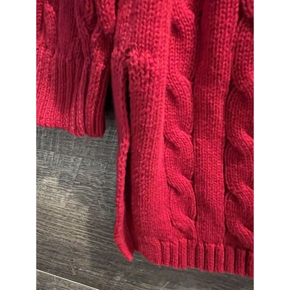 Lauren Ralph Lauren Red Cotton Pullover Sweater Size 1X - Picture 3 of 4